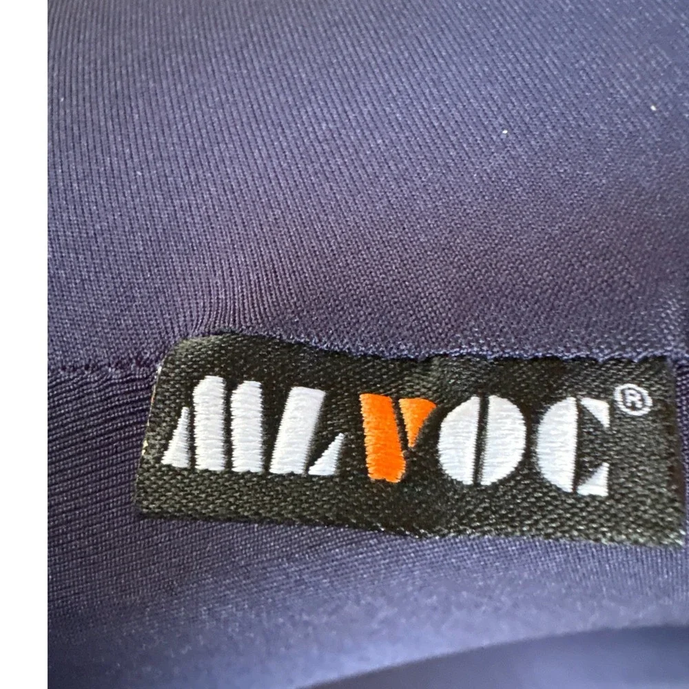 MLVOC Memory Foam Travel Neck Pillow Navy Blue‎ with Drawstring Storage Bag